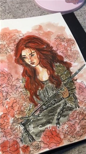 Drawing red knight #drawing #painting #gouachepainting