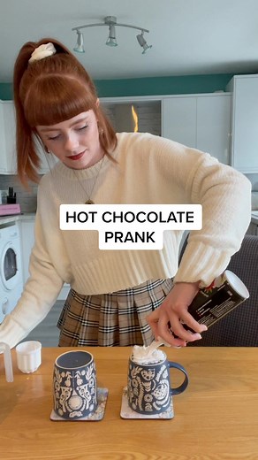 HOT CHOCOLATE PRANK! 😂🍫 #fyp #foryoupage #prankongirlfriend