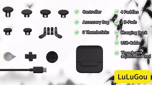 Customized Elite Series 2 Controller-Panda Black,Gamepad Compatible with Xbox Elite Series 2 Controller,Custom Soft Touch Feel,Gaming Controller Compatible for Xbox Series S|X,Xbox One,With Accessory Bag