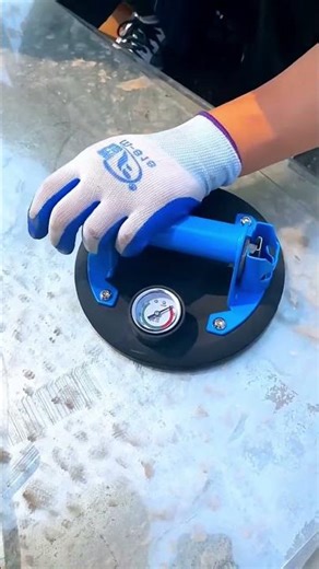 This Tiny Machine Lifts Heavy Tiles Like a Superhero! 🧱💪🤖 | Vacuum Suction Lifter #shorts