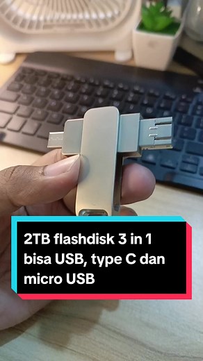2TB flashdisk 3 in 1 bisa USB, type C dan micro USB