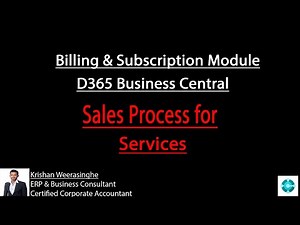 Billing & Subscription Module | Sales Order Process for Services | Setup 02 | D365 Business Central