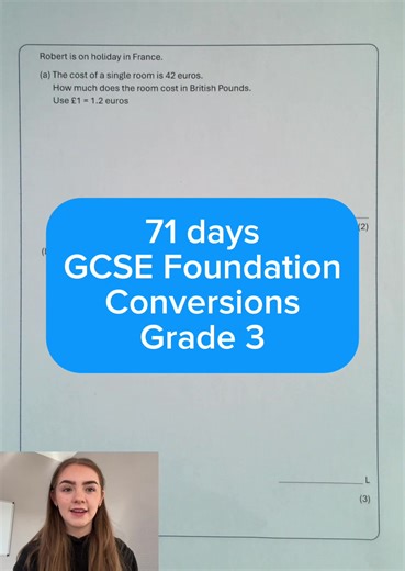 71 days to go - GCSE Foundation Maths - Conversions - Grade 3 #gcse #math #revision