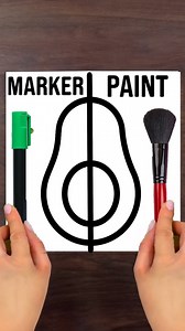 89K views · 542 reactions | Avocado Showdown: Marker VS Paint! 陋‍ | MY ART | Facebook