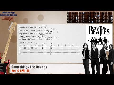 🎻 Something - The Beatles Bass Backing Track with chords and lyrics