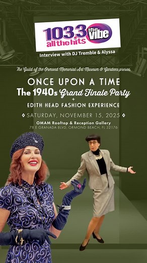 On Tuesday, OMAM Guild Member @loreleishellist joined @djtremble and @onairalyssa on @1033thevibe to talk about our grand finale fashion experience with @susan.claassen taking place THIS SATURDAY. We have only 8 tickets remaining before our event is officially SOLD OUT! Listen to the radio interview here 📻 #EdithHeadFashionExperience #1940sFashion #40sFashionShow #VintageGlam #OrmondBeachGala #OrmondMemorialArtMuseum #OrmondArtMuseum #OnceUponATime #The1940s #Fundraiser #MeetTheModels | Ormond 