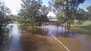 Drone footage shows Cape Fear River flooding in Fayetteville, N.C. after Florence