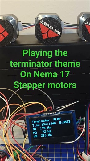 Terminator theme song played on stepper motors!