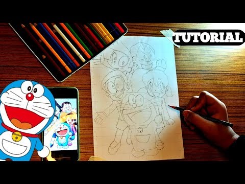 How To Draw Doraemon, Doraemon Drawing, Outline Tutorial 😍
