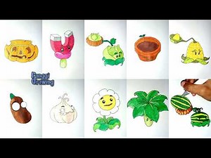 Drawing All Plant Characters Part 4 (Plants vs Zombies)