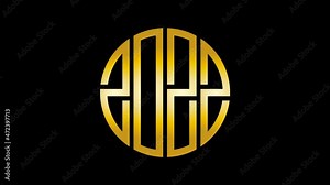 Luxury motion graphic about 2022 Happy New Year animation in 4K resolution size.