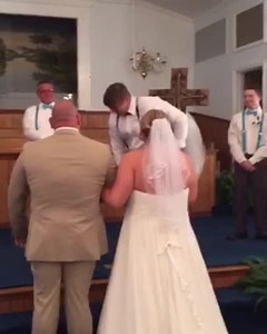 Groom Cries As Bride Walks Down the Aisle