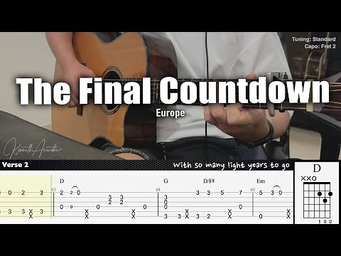 The Final Countdown - Europe | Fingerstyle Guitar | TAB + Chords + Lyrics