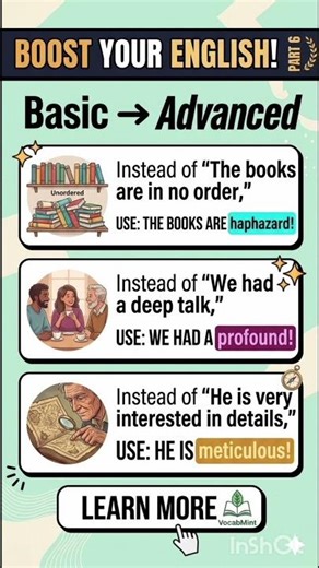 Boost your English from Basic to Advanced in seconds! ✅Learn powerful vocabulary Part-6