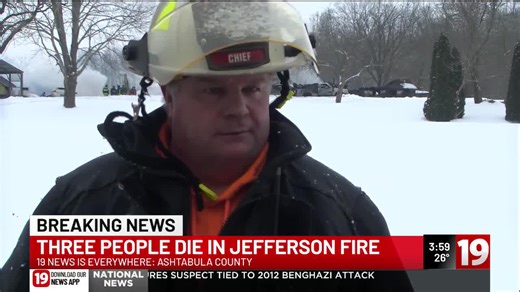 3 dead, 3 injured in Ashtabula County fire