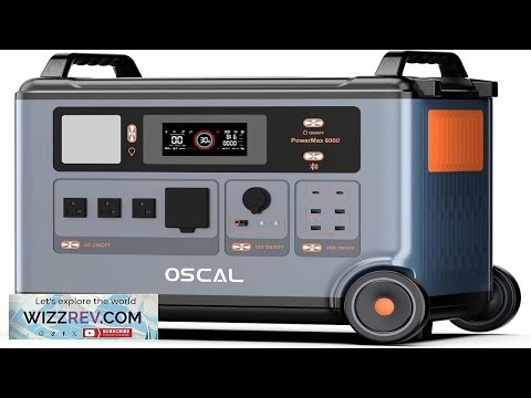 OSCAL PowerMax 6000 Solar Generator 120 240V Split Phase Voltage 6000W AC Outlets