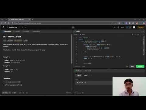 LeetCode 283 Move Zeros | C++ Solution | Step-by-Step Guide & Logic Explained