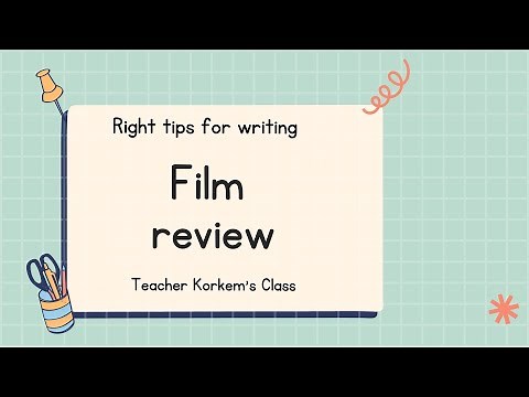 Right tips for writing: Film review