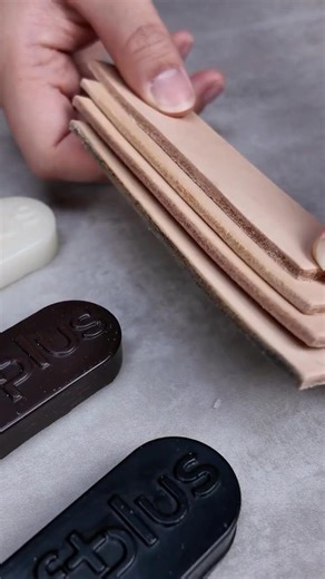 How to Use Leather Edge Wax for a Professional Finish ✨ #LeatherPolish #LeatherWax #EdgeBurnishing