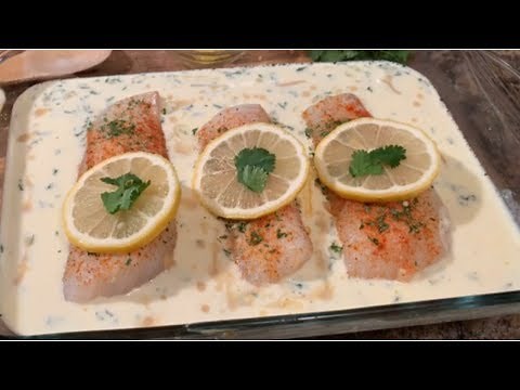 How to make baked fish with lemon butter cream sauce
