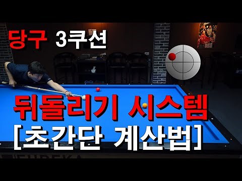 당구 3쿠션 | 뒤돌리기 시스템 [초간단 계산법] 코너를 노려서 뒤돌리기 성공률을 높이세요