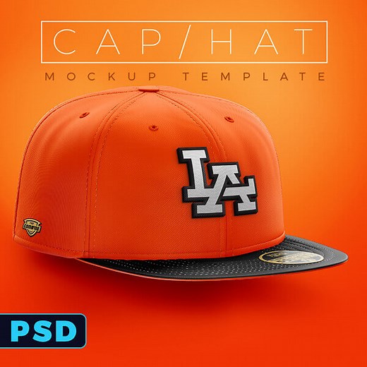Fitted & Snapback Hat Mockup – Sports Templates