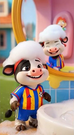 BÉ HỌC CON VẬT – BÒ CON RỬA TAY SẠCH 🐄🧼 | NHẠC THIẾU NHI VUI NHỘN