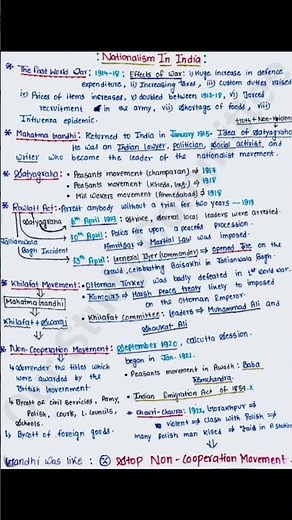 Class 10 History Chapter 2 | Nationalism in India| A very quick one short Notes | OSC