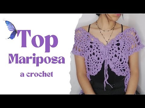 Top Mariposa a Crochet | Tutorial🦋