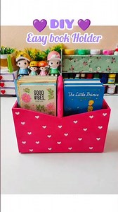 DIY easy cardboard book holder useful craft idea 💡😀