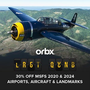30% off MSFS 2020 & 2024 airports, aircraft & landmarks. | Orbx