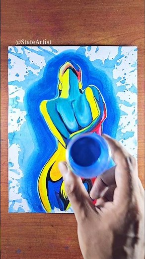 Abstract body painting | I wanna rock your body | Girl body painting | Rock That Body #art #shorts