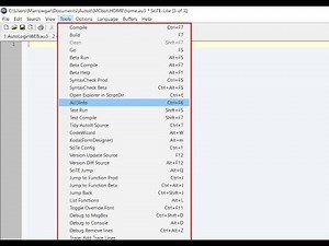 AutoIT: How to Install tools into Scite