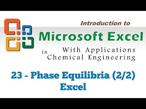 Excel for Chemical Engineers I 23 I Calculating bubble and dew points (2/2) [excel]