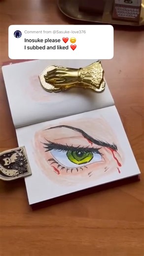 Inosuke’s eye 💚 #artdrawing #sketch #drawing #art #demonslayer #inosuke #inosukehashibira