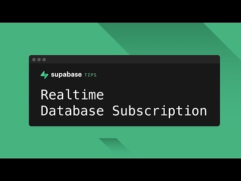 How to subscribe to real-time changes on your database - SupabaseTips