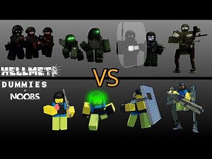 Comparing HELLMET and Dummies vs Noobs Enemies! Info & Tips For Defeating Them! (Roblox)