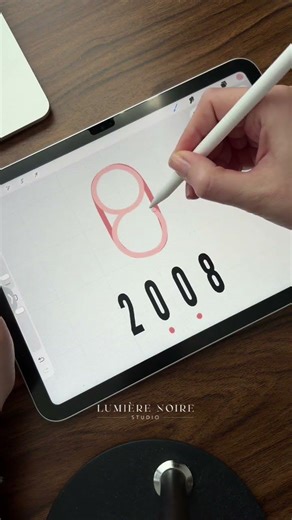 Epic Logo Design Throwback: Creating a 2008 Name Logo in Procreate #namelogo #tattooideas #datelogo