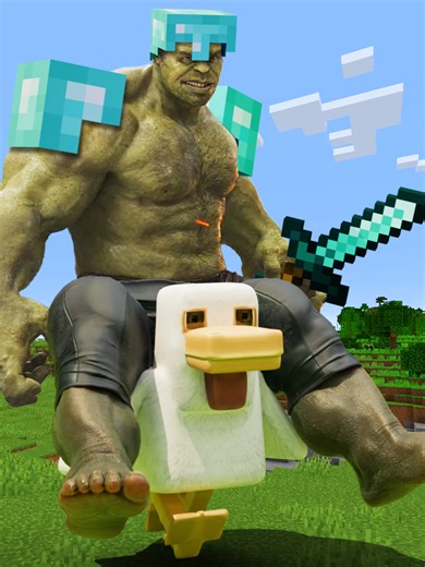 Hulk Speedruns Minecraft #minecraft #minecraftmemes #hulk | hulk in minecraft