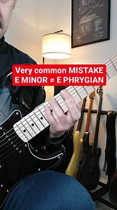 🎸🎶 This is very common mistake, not making the difference between E minor and E Phrygian, or E Dorian and E minor. A lot of backing tracks state this error as well, where you see E minor in the title and E Dorian on screen. The 3 belongs to different keys and therefore they work in the same key. #musictheory #guitarplayers #guitarists #guitaristsofinstagram #stratocaster #guitarscales #shredguitar #metal #scales #guitarlesson | Samir Maamari