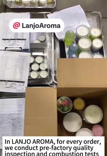 Candle factory secrets: quality checks you’ve never seen! #Lanjo #candlemaking #candles #factory #factorylife #customerservice #customcandles #professional