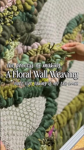 Taking my weaving off the loom! #fiberart #textile #handmade #weaving #stepbystep #weavinglooms #art