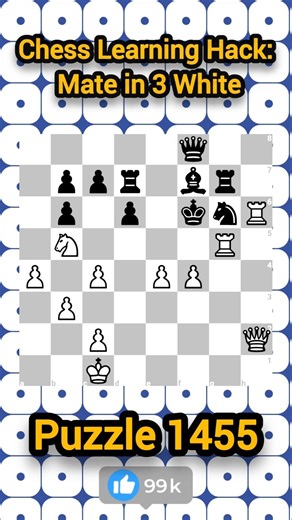 Chess Learning Hack: Mate in 3 White #chess #shorts
