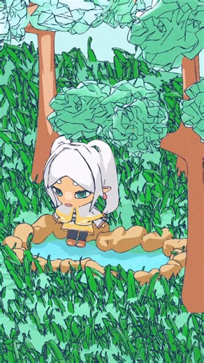 なかばやし | 【キャラモデ練習！】 3Dでキャラクターを作るのは難しそう…😭 ここ最近までキャラクターモデリングを敬遠してましたが、やっぱりキャラクターを作りたいと思う気持ちが膨らみ、フリーレンを作ってみました！... | Instagram