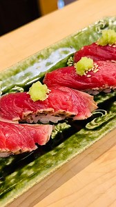Superb Marinated Tuna Tataki Nigiri🍣 It was the best👍 ■ Ingredients -Bluefin Akami -Homemade soy sauce -Wasabi -Sushi rice -White sesame seeds | Chef Hiro