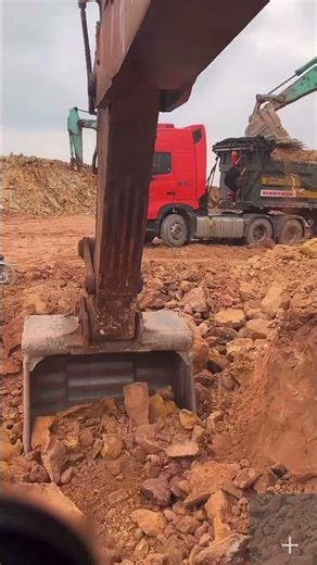 Máy xúc múc đá đất đá cứng #maymuc