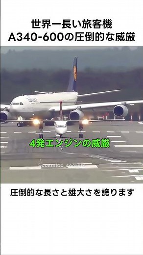 世界一長い旅客機 A340-600の圧倒的な威厳