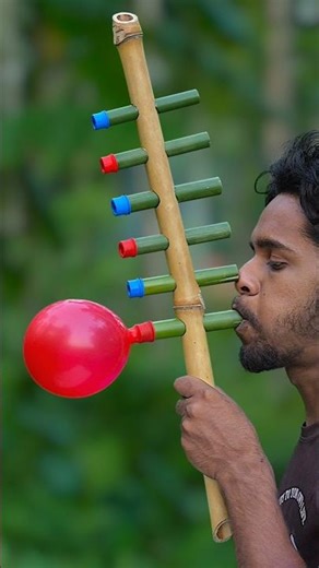 Handmade Bamboo Craft with Six Colourful Balloon #toys #handmade