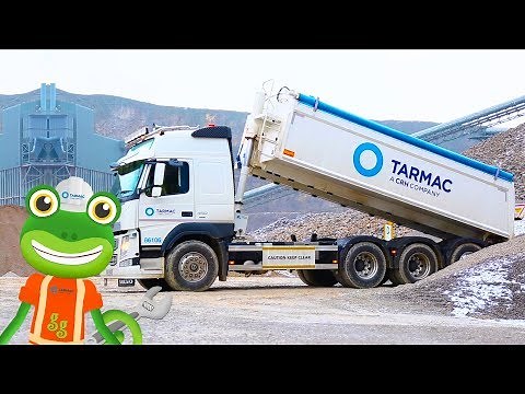 Gecko and the Tipping Truck | Gecko's Real Vehicles | Construction Trucks For Children