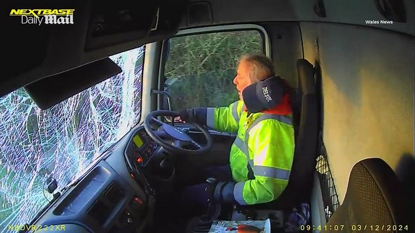 Lorry driver causes crash after trying to peer through misty windscreen